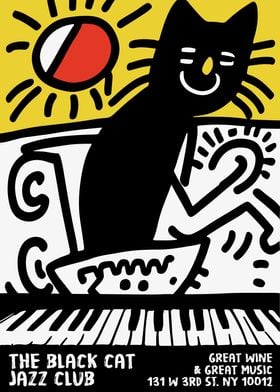 The Black Cat Jazz Poster