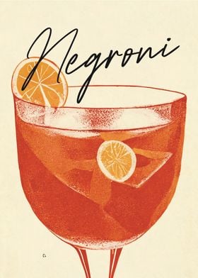 Big Negroni Cocktail Art