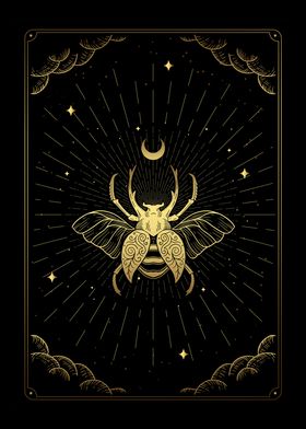 Tarot the moon scarab