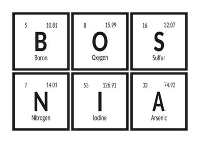 Bosnia Periodic Table