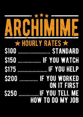 Archimime Hourly Rates