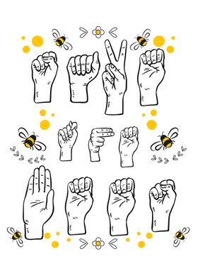 Save Bees Sign Language