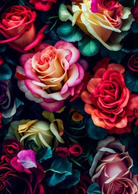 Floral Pattern of Roses