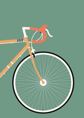 Bicycle poster bike green