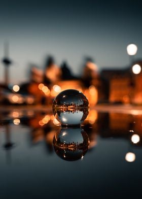 Lensball Puddle and Bokeh