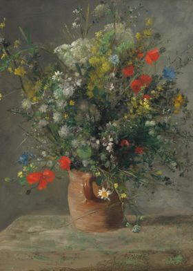 Flowers in a Vase c 1866