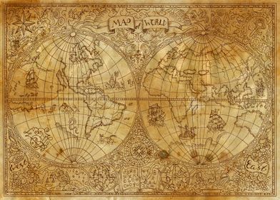 Old Map of the World