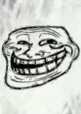 troll face Poster for Sale by ZiphGames