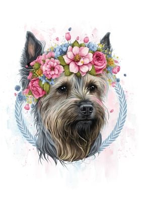 Flower Yorkshire Terrier