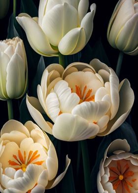 White Tulip close up