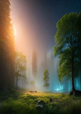 Sunrise in the Forest