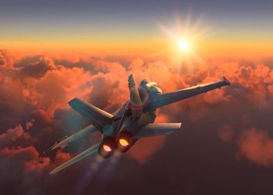 Aircraft Sunset