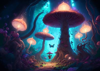 Giant Mushrooms forest