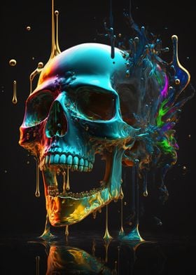 Skull Head Posters | Pictures, Displate Shop Paintings Metal Online - Unique Prints