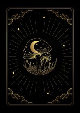 Tarot the moon toadstool