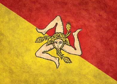 Sicilian Flag of Sicily