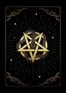 Tarot the snake pentagram