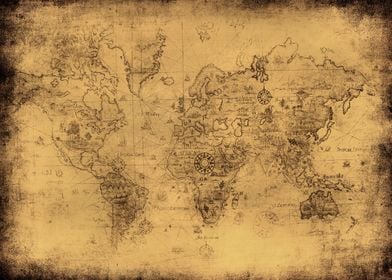 Old Map of the World