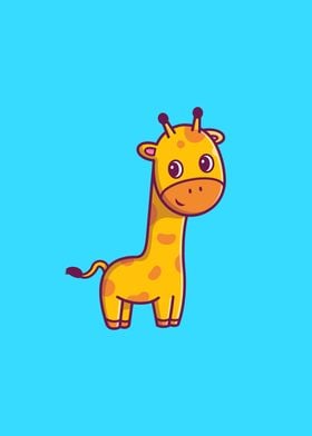 Cute Giraffe Standing