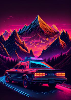 Synthwave Car 14