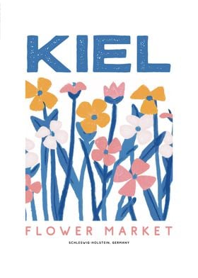 Kiel Flower Market Poster