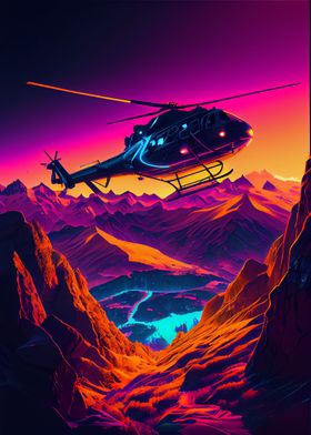 Synthwave Helicopter 12