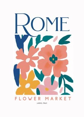 Rome Flower Market Italy