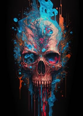Skull Paint Abstract