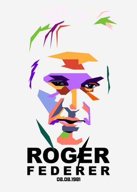 Roger Federer pop art