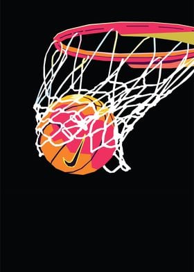 basketball pop art poster