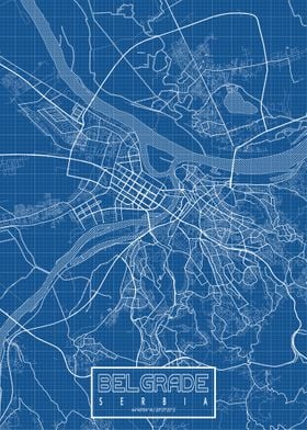 Belgrade Map Blueprint