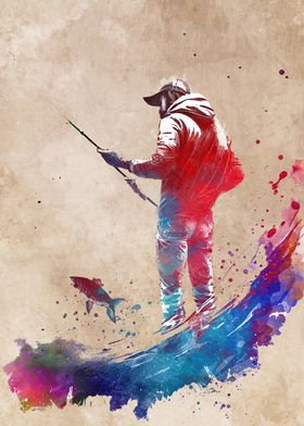 Fishing sport art 