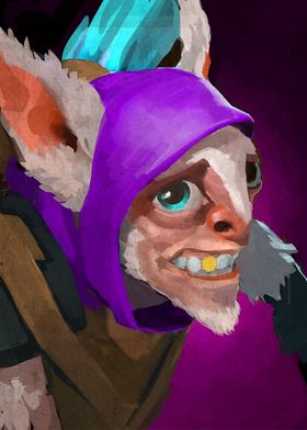 Meepo Purple' Poster, picture, metal print, paint by Dota2