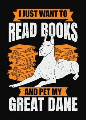 Great Dane Dog Reading