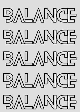 inspirational word Balance