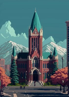 Salt lake city Pixel art