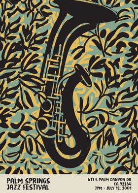 palm springs jazz poster