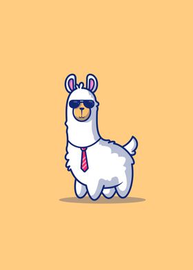 Cute Business Llama