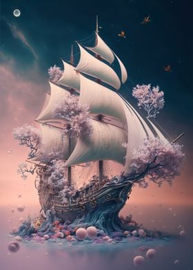 Floral Pirate Ship