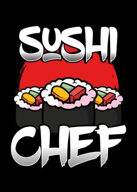 Sushi chef in white