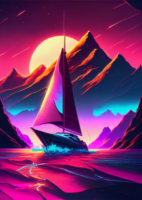 Synthwave Boat 18