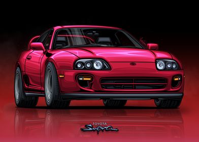 Toyota Supra MK4 Red