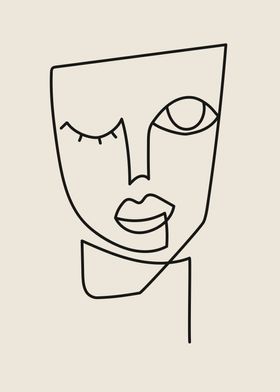 Girl Face Minimalist decor