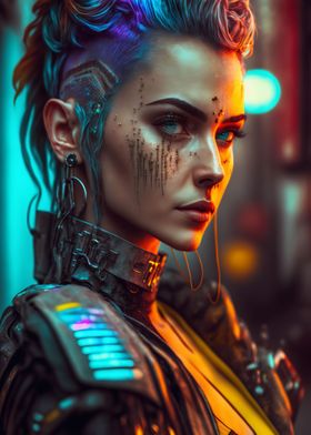 2077 Cyberpunk Woman