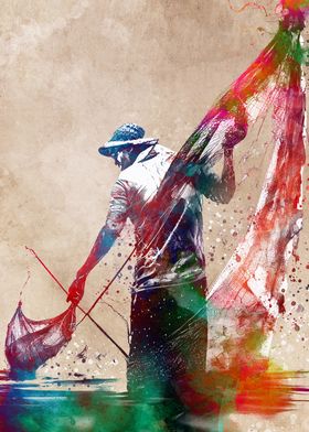 Fishing sport art