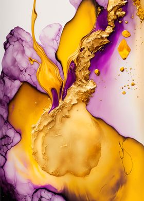 Abstract Golden Splash