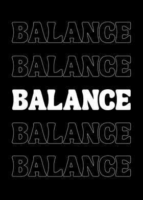 inspirational word Balance