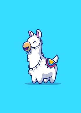 Cute Llama Cartoon