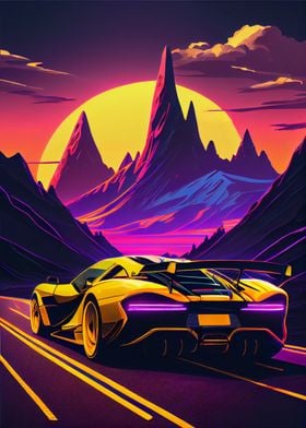 Synthwave Car 25