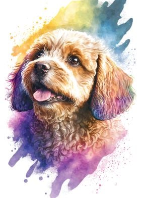 Cavoodle Watercolor Art